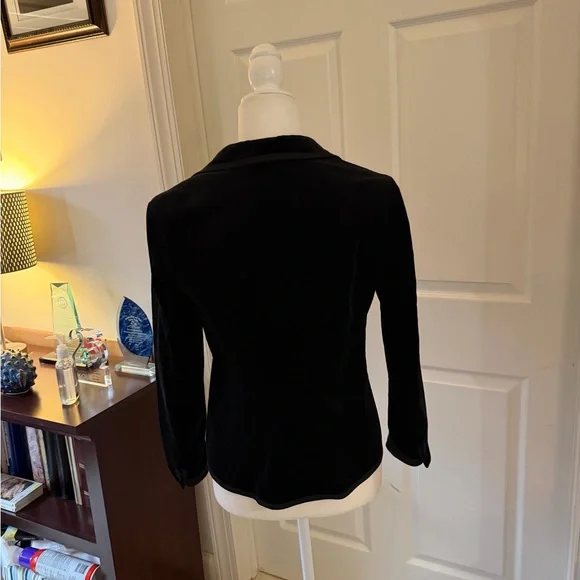 Ann Taylor Black Velvet Blazer - Picture 2 of 3